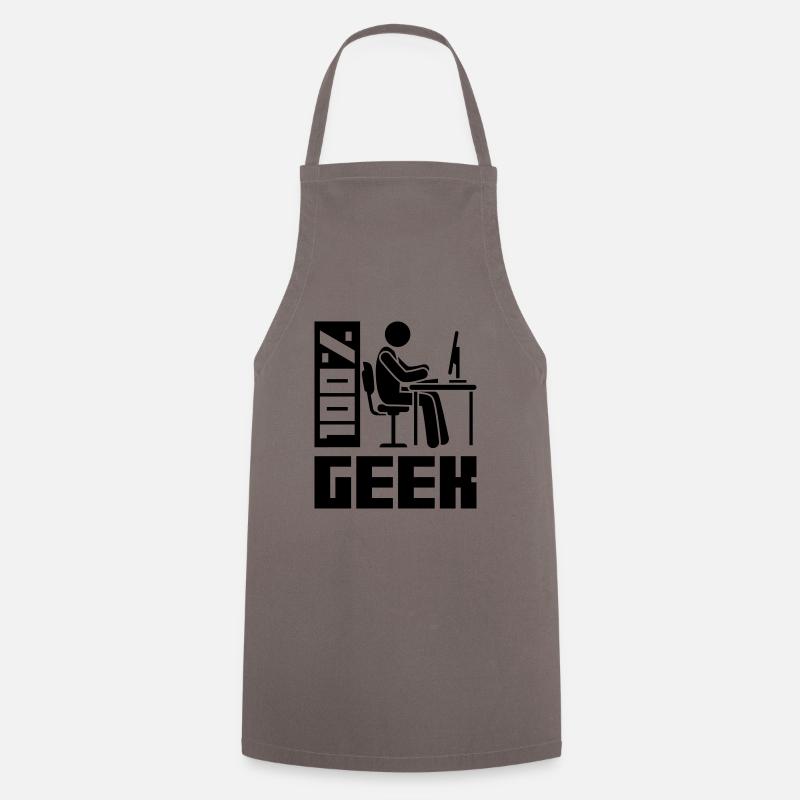 Icône d'ordinateur Geek Pc - Tablier de cuisine - gris