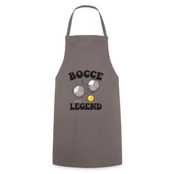 Bocce Legend Citation Bocce Ball avec Jack Bocci - Tablier de cuisine - gris - Devant - AI Model Male 185 dark (185cm)