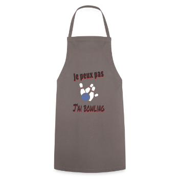 je peux pas j'ai bowling - Tablier de cuisine - gris - Devant - AI Model Male 185 dark (185cm)