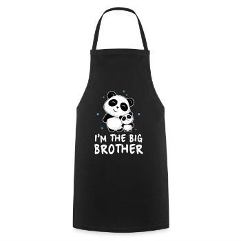 I'm The Big Brother - Big Panda Brother - Cooking Apron - black - Front - AI Model Male 185 dark (185cm)