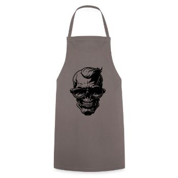 Skull Sunglasses Skeleton Skirt - Cooking Apron - grey - Front - AI Model Male 185 dark (185cm)