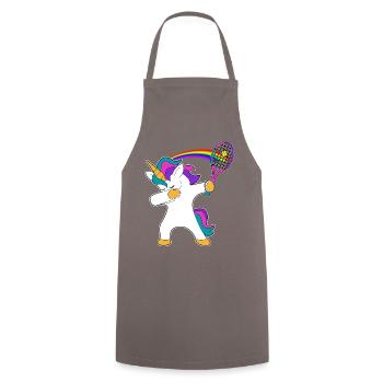 chemise de tennis licorne - Tablier de cuisine - gris - Devant - AI Model Male 185 dark (185cm)