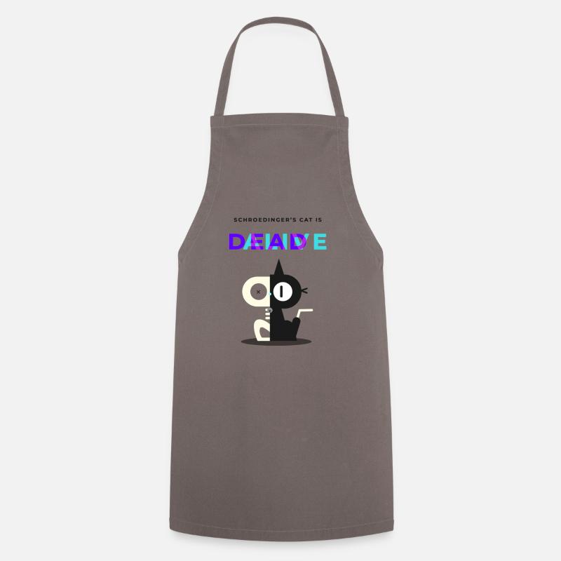 Schrodinger's Cat Physicist Nerd - Cooking Apron - grey