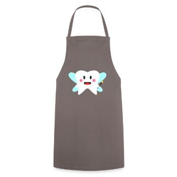 Dent fée mignonne amusement nettoyage - Tablier de cuisine - gris - Devant - AI Model Male 185 dark (185cm)