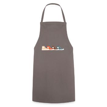 Vintage shoe composition - Cooking Apron - grey - Front - AI Model Male 185 dark (185cm)