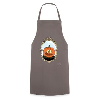 Halloween pumpkin comic party happy halloween fun - Cooking Apron - grey - Front - AI Model Male 185 dark (185cm)