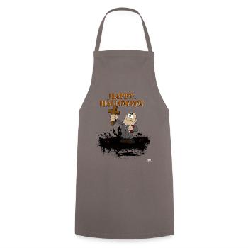 Halloween Priest Comic Party Ghosts Halloween - Cooking Apron - grey - Front - AI Model Male 185 dark (185cm)