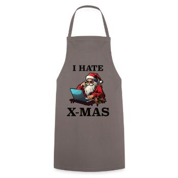 Tech-Weihnachtsmann hasst Weihnachten - Kochschürze - Grau - Vorne - AI Model Male 185 dark (185cm)