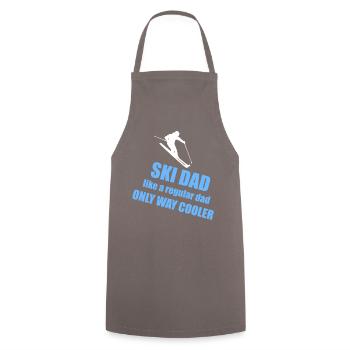 Ski Dad Skifahren Skisport Papa Vater Spruch - Kochschürze - Grau - Vorne - AI Model Male 185 dark (185cm)