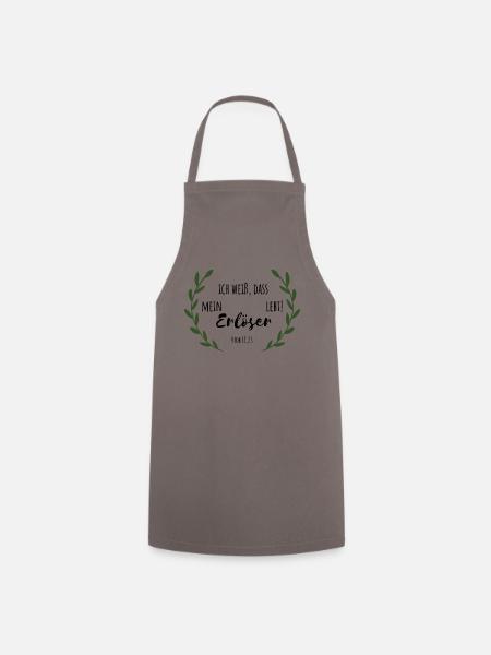 I know that my saviour is alive - Cooking Apron - grey