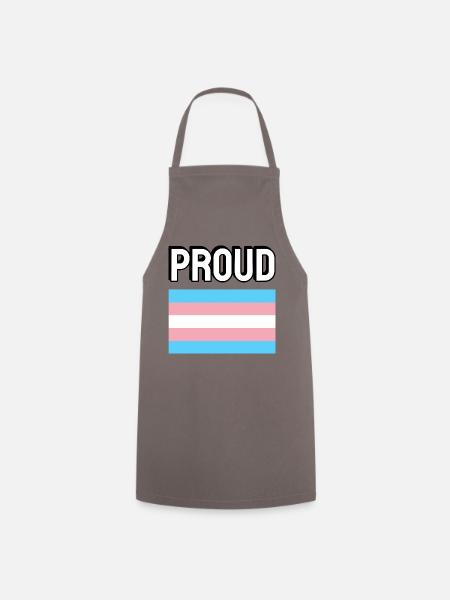 Trans Pride Transpride Flagge Stolz - Kochschürze - Grau