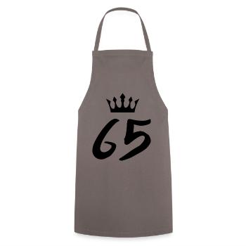 65 Number crown - Cooking Apron - grey - Front - AI Model Male 185 dark (185cm)