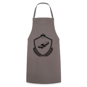 Exhaust tuning crest - Cooking Apron - grey - Front - AI Model Male 185 dark (185cm)