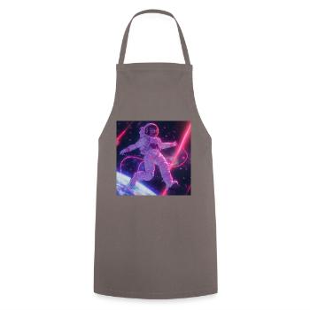80s anime girl calming high quality fashion print - Cooking Apron - grey - Front - AI Model Male 185 dark (185cm)