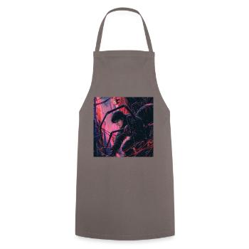 Anime des années 80 Anime Teen Calmant Impression de mode de haute qualité - Tablier de cuisine - gris - Devant - AI Model Male 185 dark (185cm)