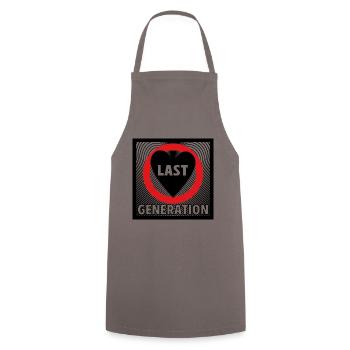 Last Generation - Pride in Climate Protection - Cooking Apron - grey - Front - AI Model Male 185 dark (185cm)