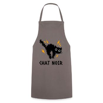 Chat Noir - Tablier de cuisine - gris - Devant - AI Model Male 185 dark (185cm)