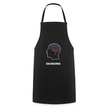 Smart engineer - Cooking Apron - black - Front - AI Model Male 185 dark (185cm)