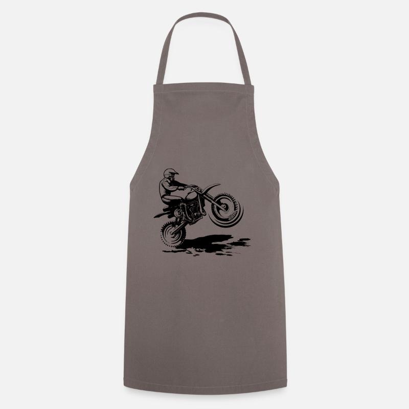 Motorcross enduro - Tablier de cuisine - gris