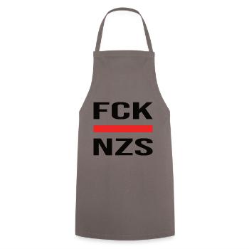 FCK NZS - Antifa Gegen Rechts #noNazis - Kochschürze - Grau - Vorne - AI Model Male 185 dark (185cm)