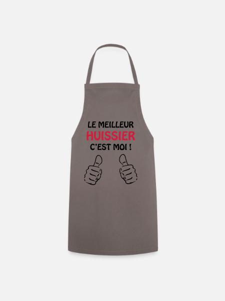 The best Huissier is me - Cooking Apron - grey