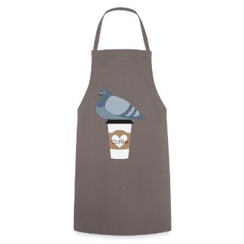 Ami Pigeon Café Ami - Tablier de cuisine - gris - Devant - AI Model Male 185 dark (185cm)