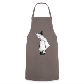 fischkopf - Kochschürze - Grau - Vorne - AI Model Male 185 dark (185cm)