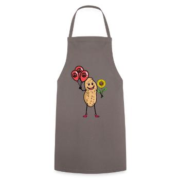 Cacahuète Paix Tournesol Mouvement pour la Paix Paix - Tablier de cuisine - gris - Devant - AI Model Male 185 dark (185cm)