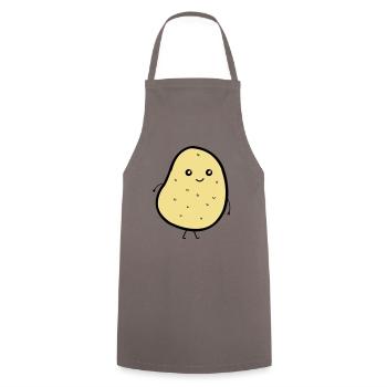 Jolie pomme de terre - Tablier de cuisine - gris - Devant - AI Model Male 185 dark (185cm)
