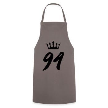 94 Number crown - Cooking Apron - grey - Front - AI Model Male 185 dark (185cm)