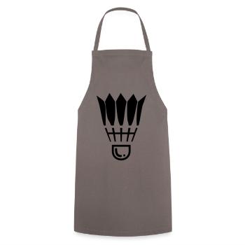 Symbole de badminton - Tablier de cuisine - gris - Devant - AI Model Male 185 dark (185cm)