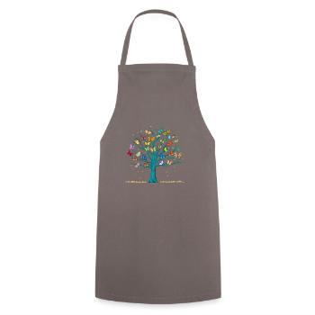 Butterfly Tree Nature Insects Forest Wildlife - Cooking Apron - grey - Front - AI Model Male 185 dark (185cm)