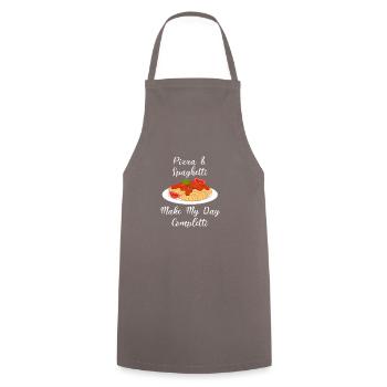 Spaghetti machen mich zu Completti Ironic Pasta - Kochschürze - Grau - Vorne - AI Model Male 185 dark (185cm)