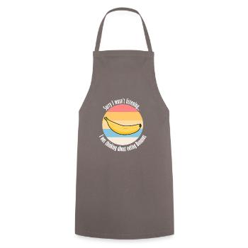 Exotische Früchte essen Ironisches Zitat - Kochschürze - Grau - Vorne - AI Model Male 185 dark (185cm)