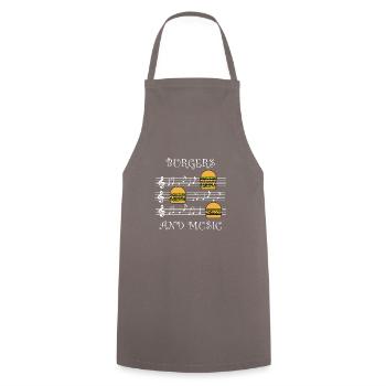 Bugers und Musikmusiker Musikband Hamburgers - Kochschürze - Grau - Vorne - AI Model Male 185 dark (185cm)