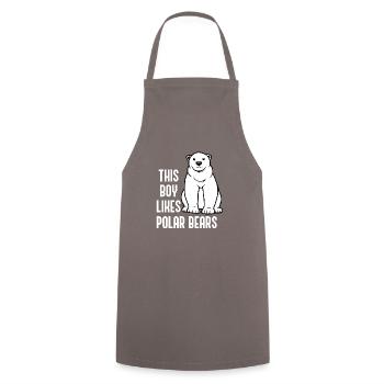 Un garçon aime les animaux sauvages de - Tablier de cuisine - gris - Devant - AI Model Male 185 dark (185cm)