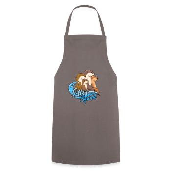 Otter Squad, animal de la forêt, animal de la - Tablier de cuisine - gris - Devant - AI Model Male 185 dark (185cm)