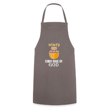 Candy Made By God Nature Wildlife Honey - Cooking Apron - grey - Front - AI Model Male 185 dark (185cm)