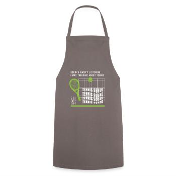 Nachdenken über Tennisballsport - Kochschürze - Grau - Vorne - AI Model Male 185 dark (185cm)
