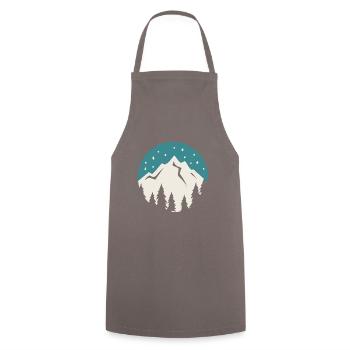 Thé douillet pour la saison d'hiver au design - Tablier de cuisine - gris - Devant - AI Model Male 185 dark (185cm)