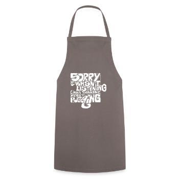 Thinking About Puzzling Hobby Jigsaw Puzzler - Cooking Apron - grey - Front - AI Model Male 185 dark (185cm)