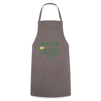 J'peux pas j'ai mojito - Tablier de cuisine - gris - Devant - AI Model Male 185 dark (185cm)