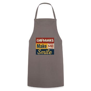 Chipmunks Cute Squirrel Forest Animal Nature - Cooking Apron - grey - Front - AI Model Male 185 dark (185cm)