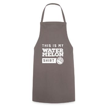 Tropische Sommerfrüchte im Wassermelonen-Design - Kochschürze - Grau - Vorne - AI Model Male 185 dark (185cm)