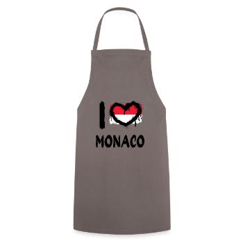 J’aime Monaco / J’aime Monaco Pays Pays - Tablier de cuisine - gris - Devant - AI Model Male 185 dark (185cm)