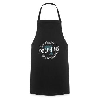 Mignon dauphins Animaux marins Animaux sauvages - Tablier de cuisine - noir - Devant - AI Model Male 185 dark (185cm)