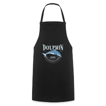Dauphin Squad Animaux marins Mignon Dauphin - Tablier de cuisine - noir - Devant - AI Model Male 185 dark (185cm)
