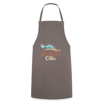 Anotter Otter Ironic Saying Forest Animal - Cooking Apron - grey - Front - AI Model Male 185 dark (185cm)