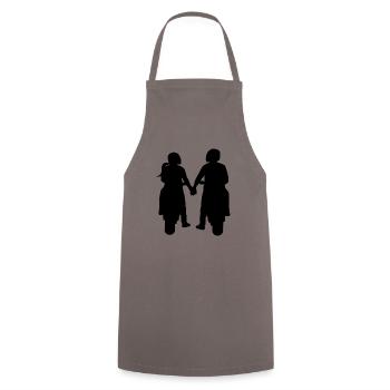 Bikercouple Motorcyclist Couple Couple Motorcycle - Cooking Apron - grey - Front - AI Model Male 185 dark (185cm)