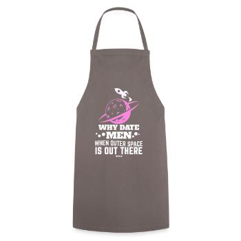 Space Woman Univers Rocket Planet - Tablier de cuisine - gris - Devant - AI Model Male 185 dark (185cm)